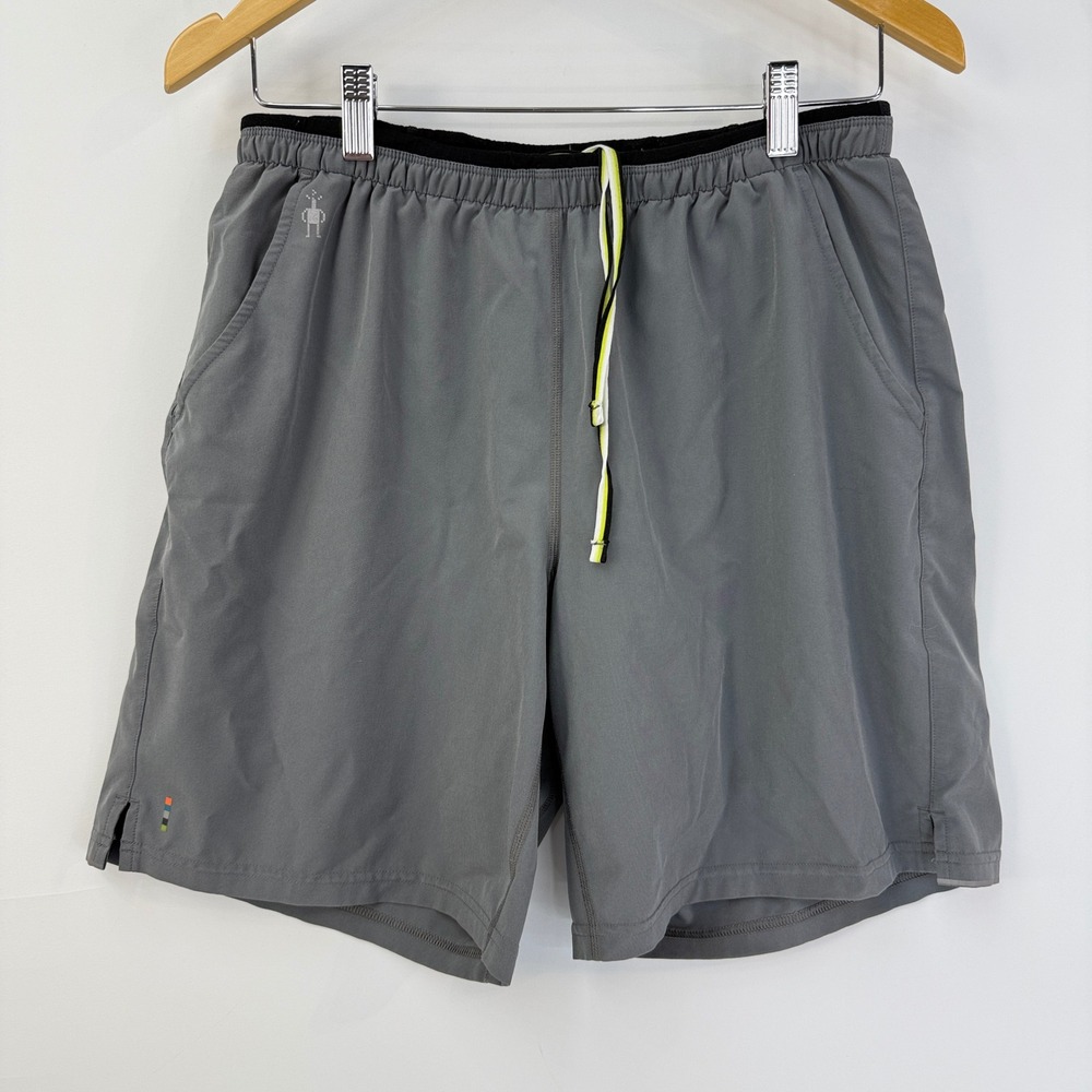 Smartwool Active Shorts Men M Gray Merino Wool Blend Liner SW016558